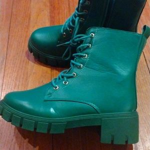 Kelly Green combat boots